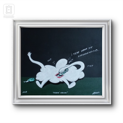 Pijani oblak, akril na platnu 25x35cm, 2025