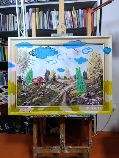 Reciklaža, Mix media na šperu,100x80cm