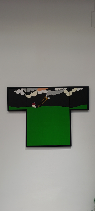 HVATAČ MUNJA, mix media na platnu,110x80cm, 2026